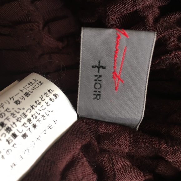 YOHJI YAMAMOTO Burgundy Brown Cotton Knit Quirky Sweater 2 M - Picture 8 of 8